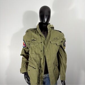 Polo Ralph Lauren Military Army M65 Skull Skeleton Patch Paratroops Jacket (M)